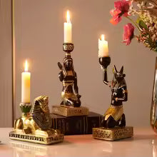 Sphynx Nephtis Anubis Candle Stick Holders