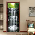 Geologic Layering Waterfall 3D Optical Effect Door Sticker