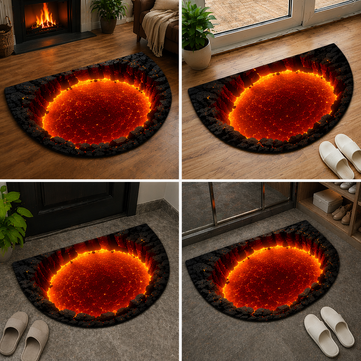 Lava Pit 3D Optical Effect Rug