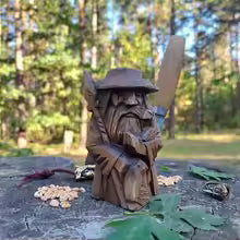 Ancient Nordic Viking Hunter Sculpture