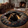 Daddy Bear Autumn 3D Optical Effect Rug