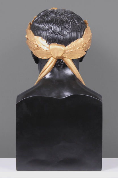 Black and Gold Napoleon Bust Sculpture