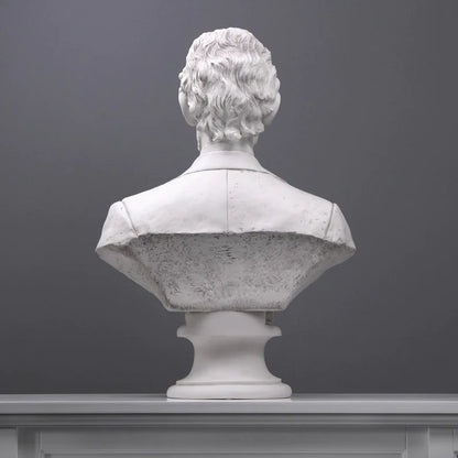 Abraham Lincoln Bust: Antique Cast Marble Sculpture