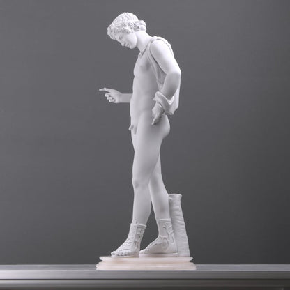 Narcissus Garden Statue: Greek Deity Reproduction in Marble