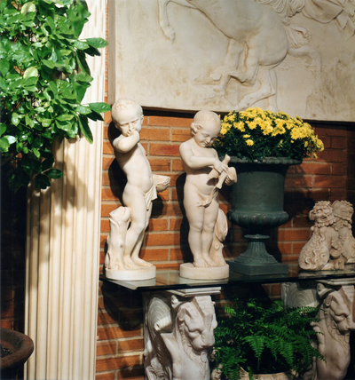 Neoclassical Children Pair Statue