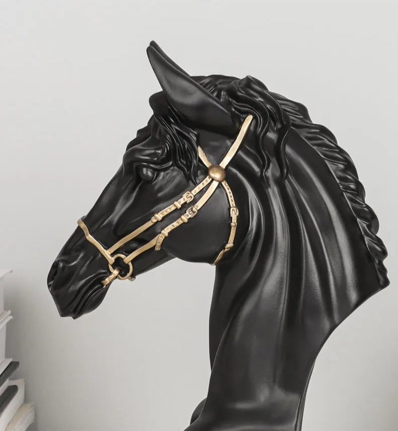 Modern Elegant Horse Head Bust Sculpture
