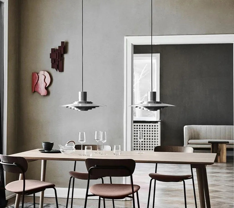 Nordic Layered Chrome LED Pendant Light