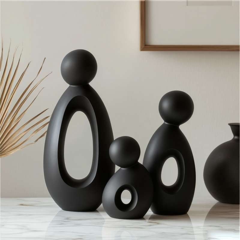Minimalist Nordic Family Sculpture Set