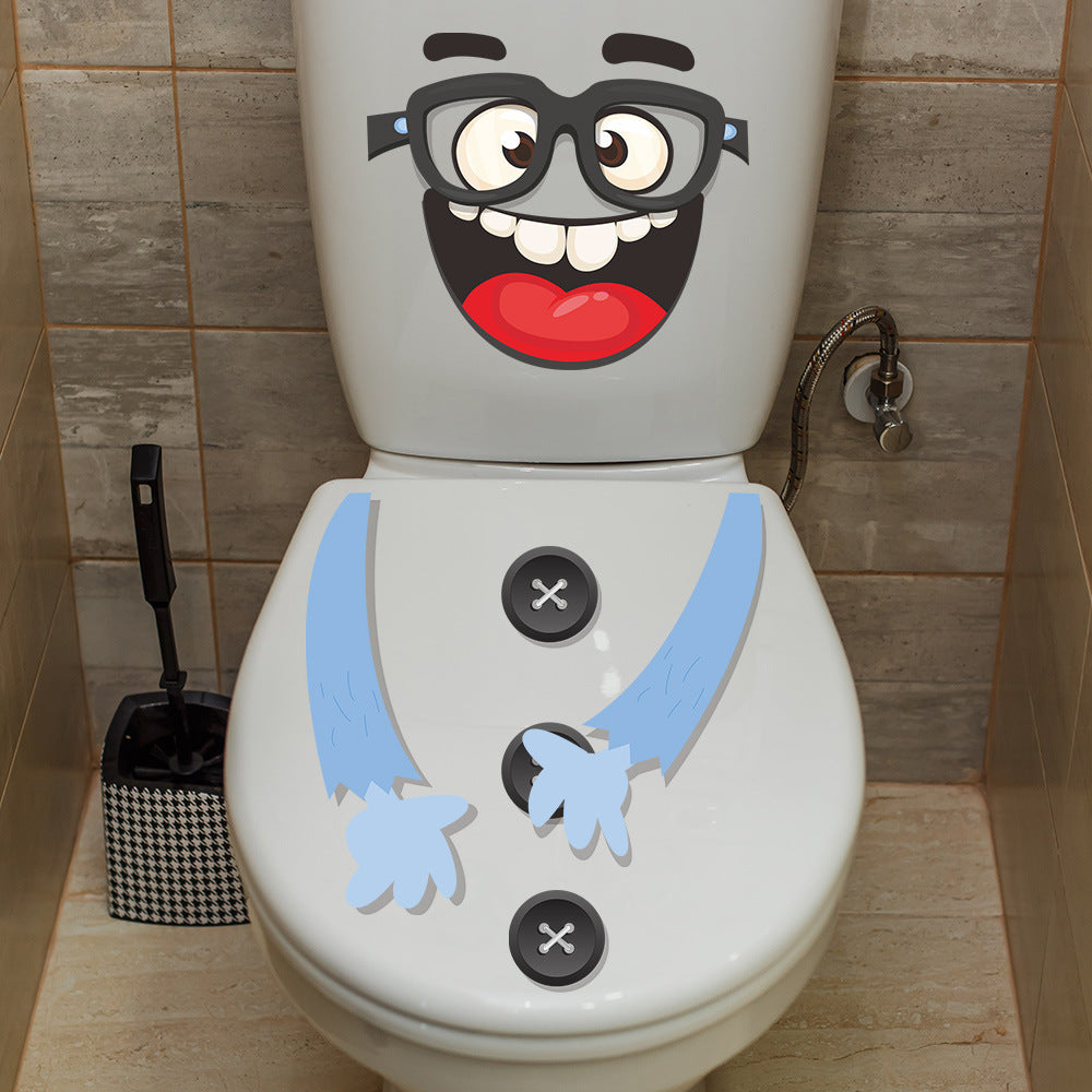 Crazy Face Toilet Makeover Sticker