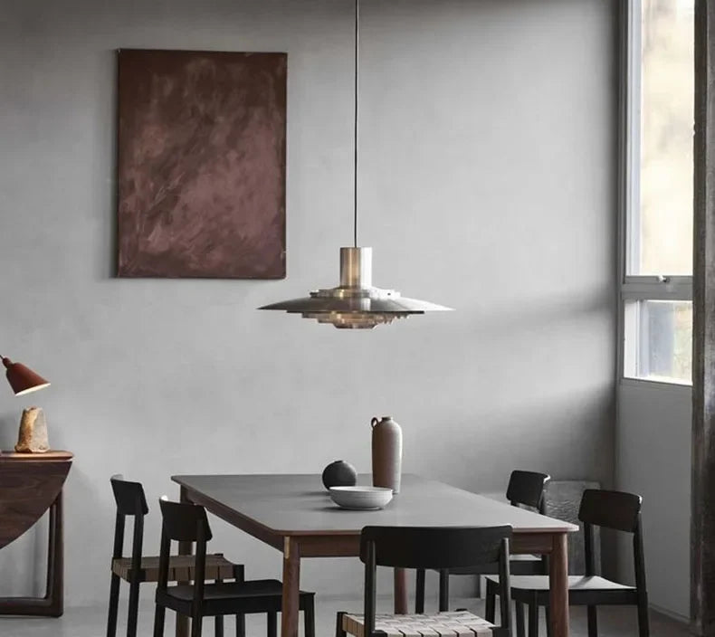 Nordic Layered Chrome LED Pendant Light