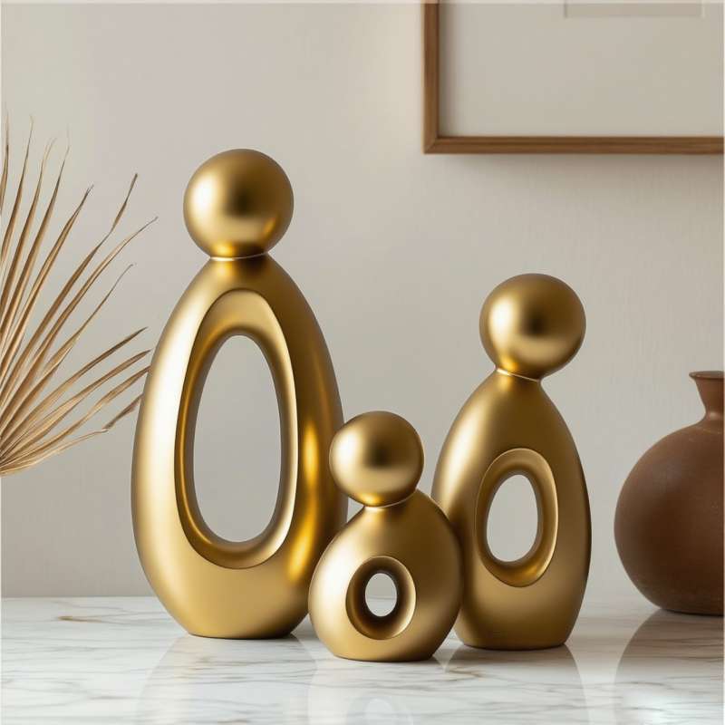 Minimalist Nordic Family Sculpture Set