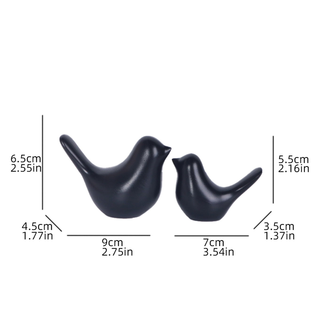 Modern Nordic Bird Sculpture Set