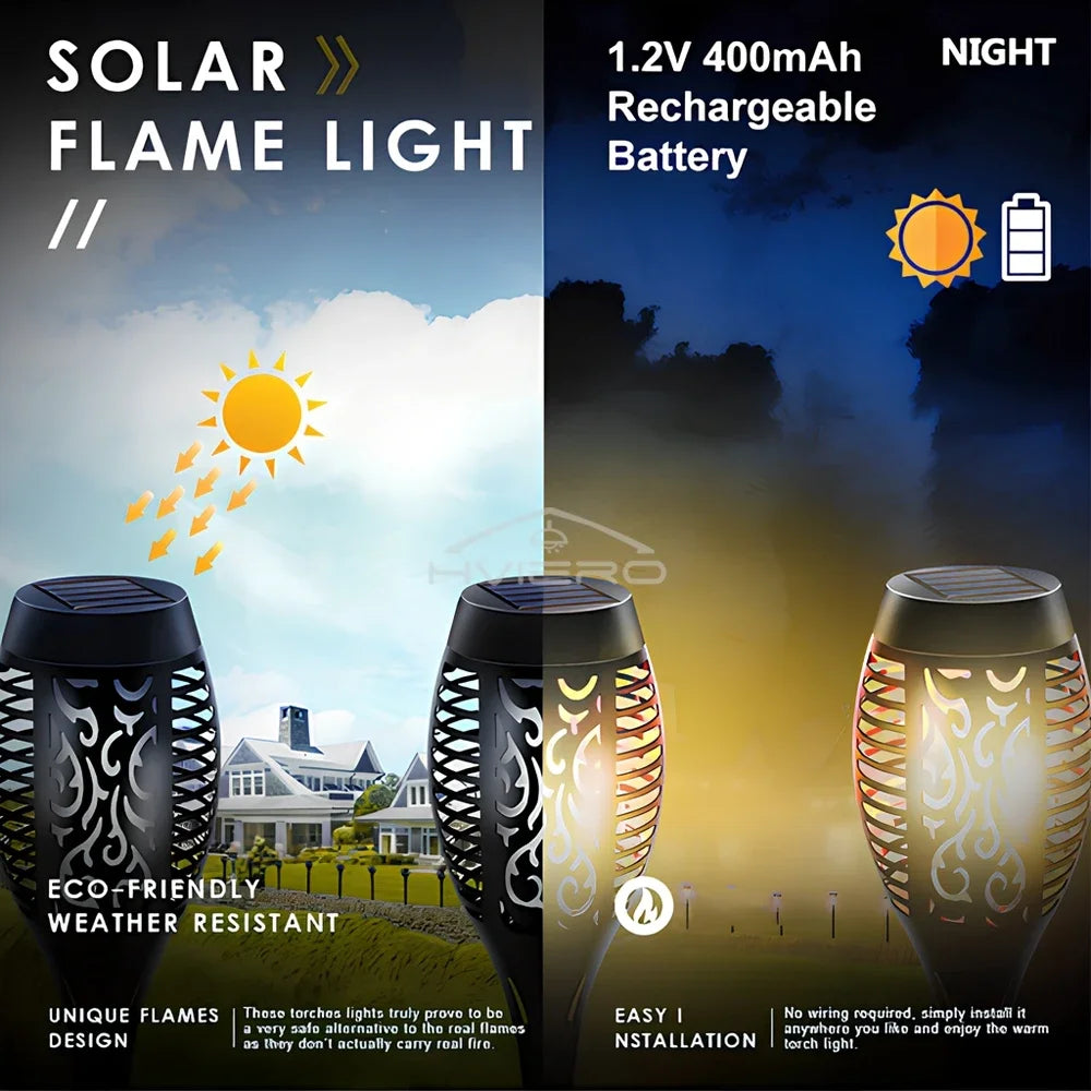 Solar Flame Torch Light Decoration