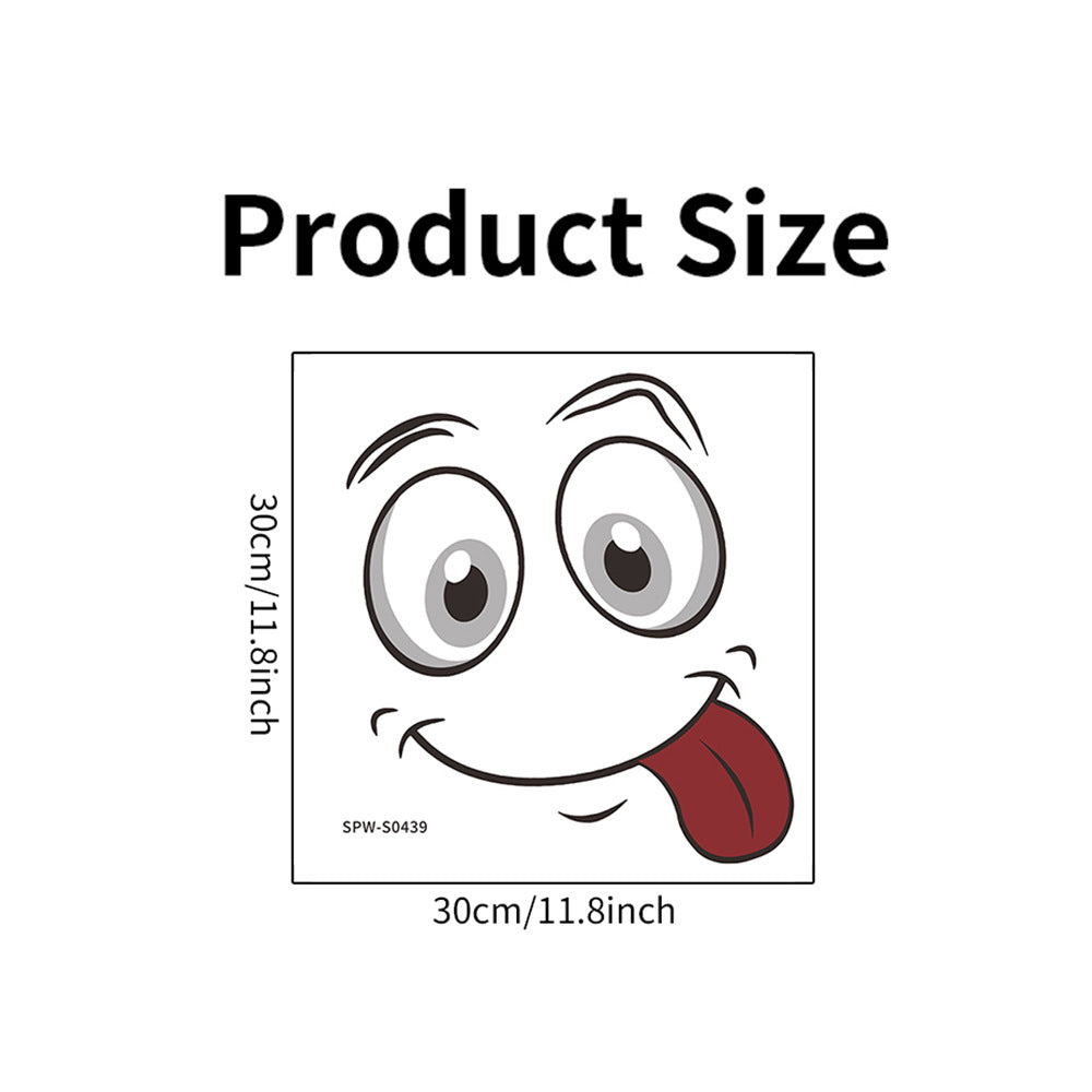 Goofy Tongue-Out Toilet Lid Makeover Sticker