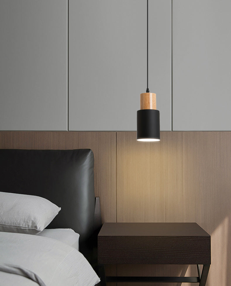 Nordic Concrete Wood LED Pendant Light