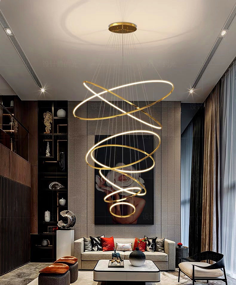 Nordic Grand Spiral LED Chandelier
