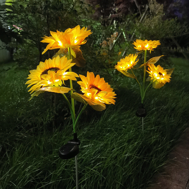 Solar Sunflower Garden Light Decoration