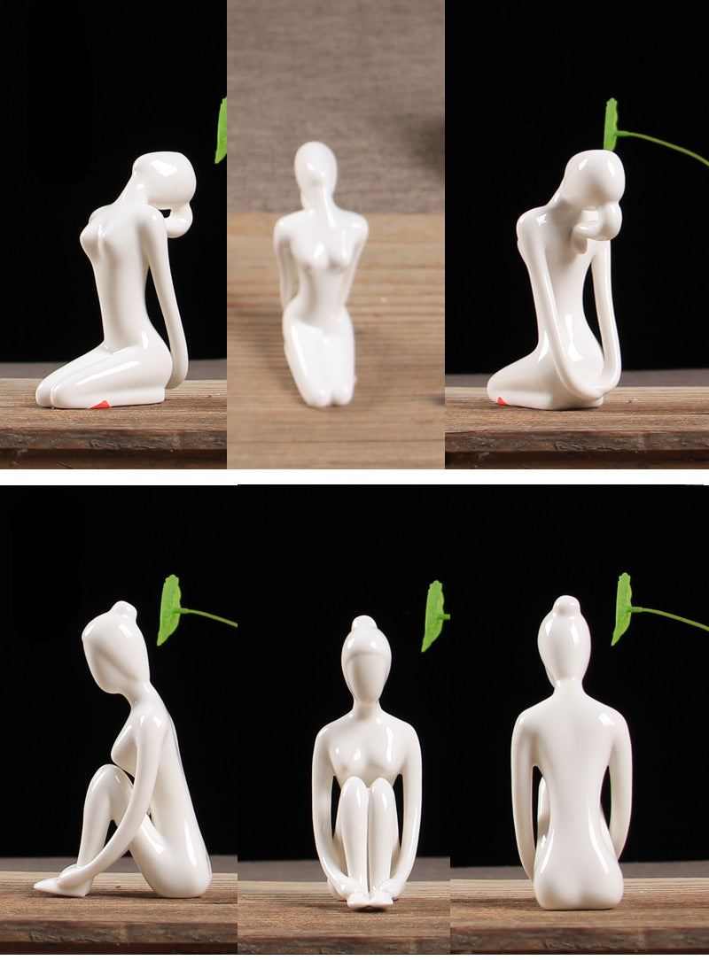 Modern Minimalist Yoga Pose Sculpture