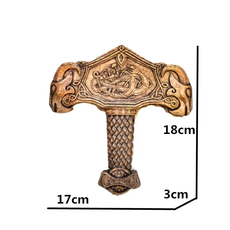Mjölnir Thor's Hammer Sculpture