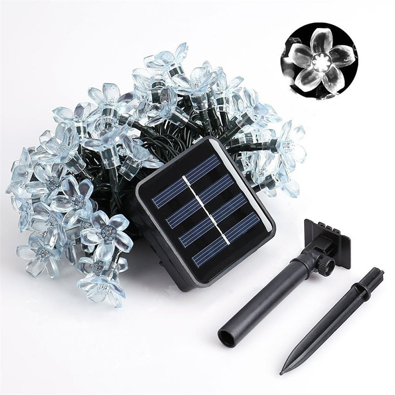Solar Colorful Flower String Garden Light Decoration