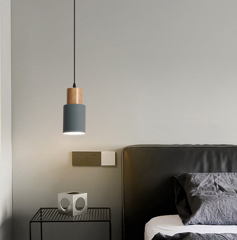 Nordic Concrete Wood LED Pendant Light