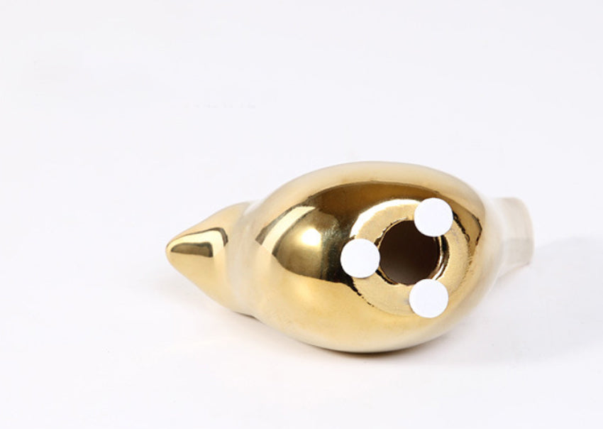 Cute Nordic Golden Bird Family
