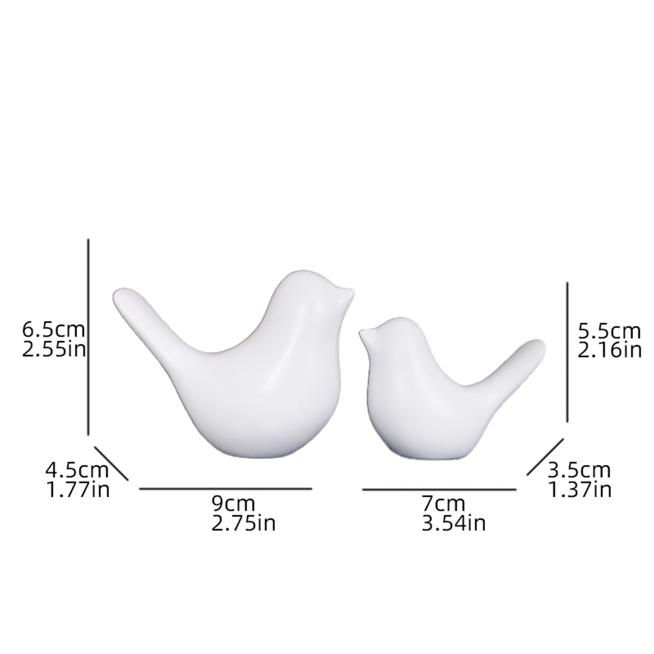 Modern Nordic Bird Sculpture Set
