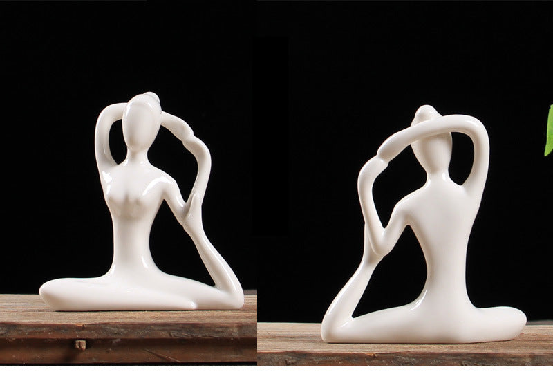 Modern Minimalist Yoga Pose Sculpture