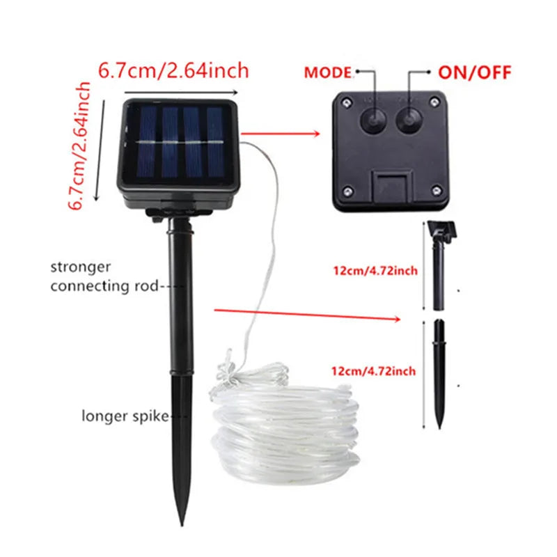 Solar LED Rope Light Decoration 7.5M