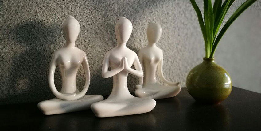Modern Minimalist Yoga Pose Sculpture