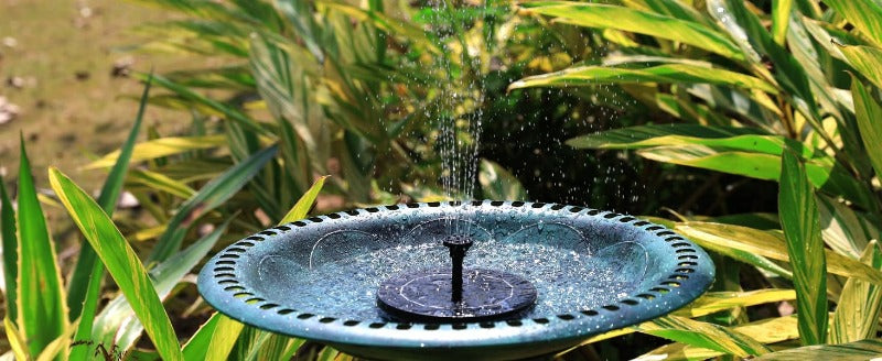 Autonomous Solar Fountain Decoration