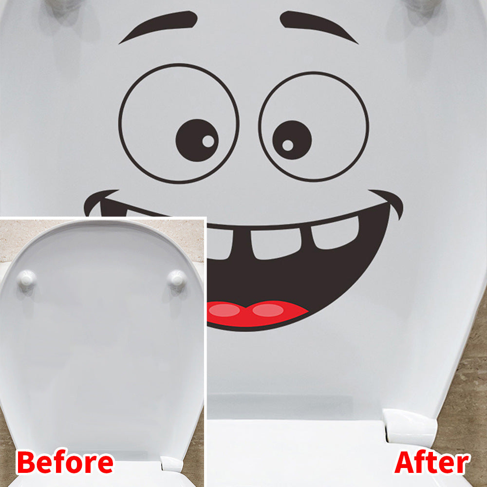 Wide-Grin Toilet Seat Sticker