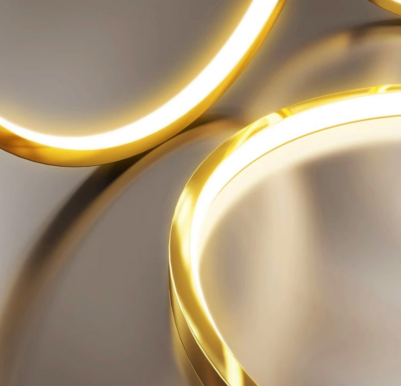 Nordic Multi-Ring Spiral LED Chandelier