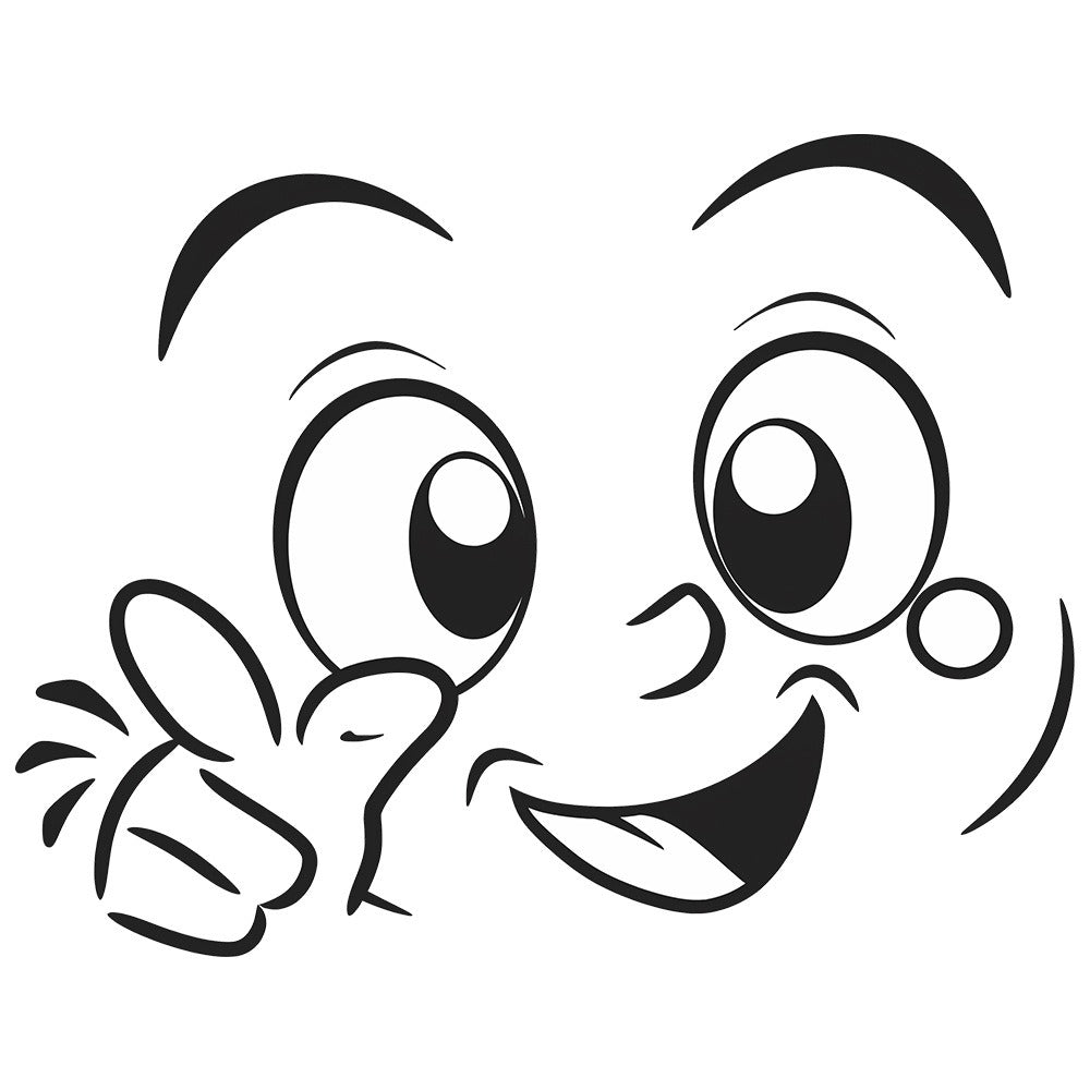 Hey You! Smiley Toilet Lid Sticker