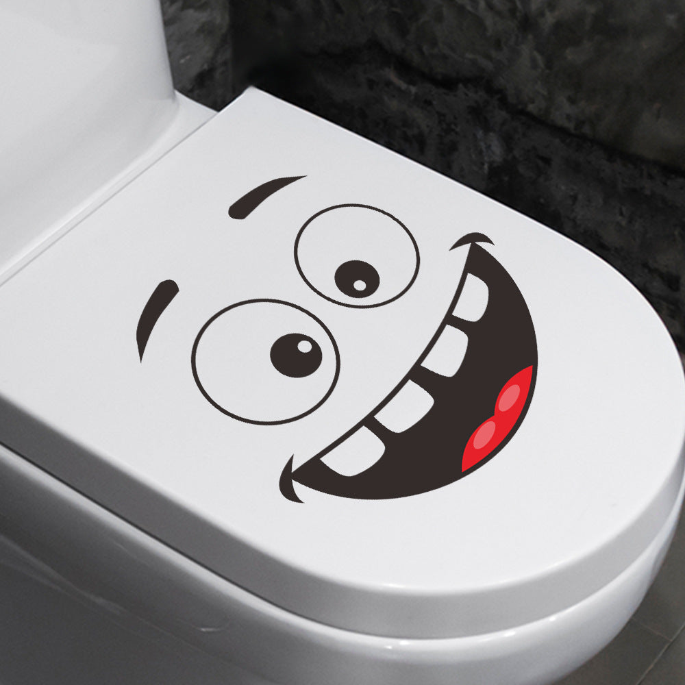 Wide-Grin Toilet Seat Sticker