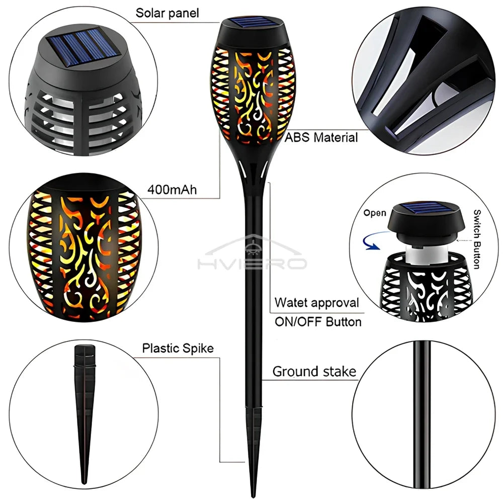 Solar Flame Torch Light Decoration