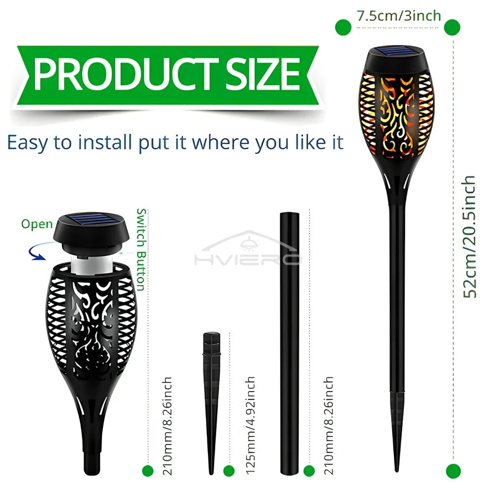 Solar Flame Torch Light Decoration