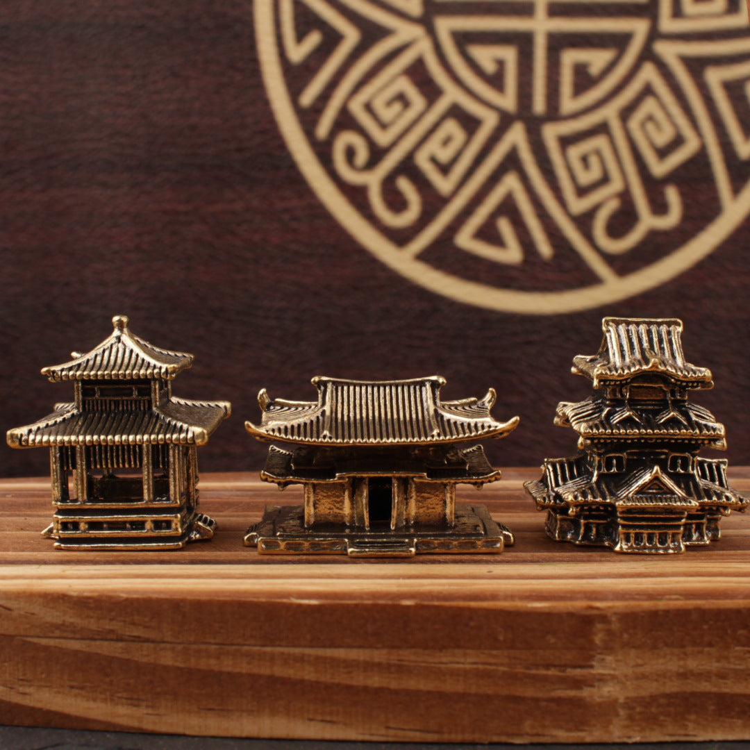 Feng Shui Miniature Temple Pavilion Sculpture