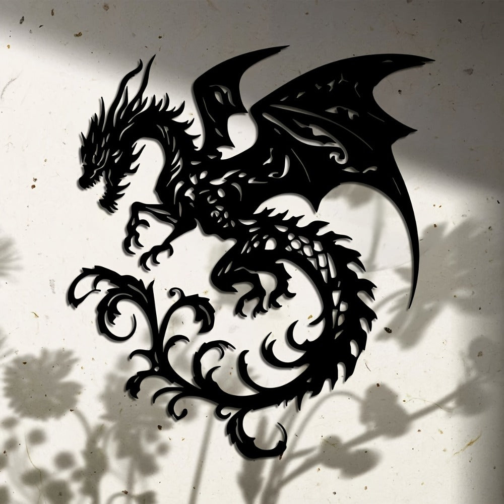 Ornamental Dragon Metal Wall Art