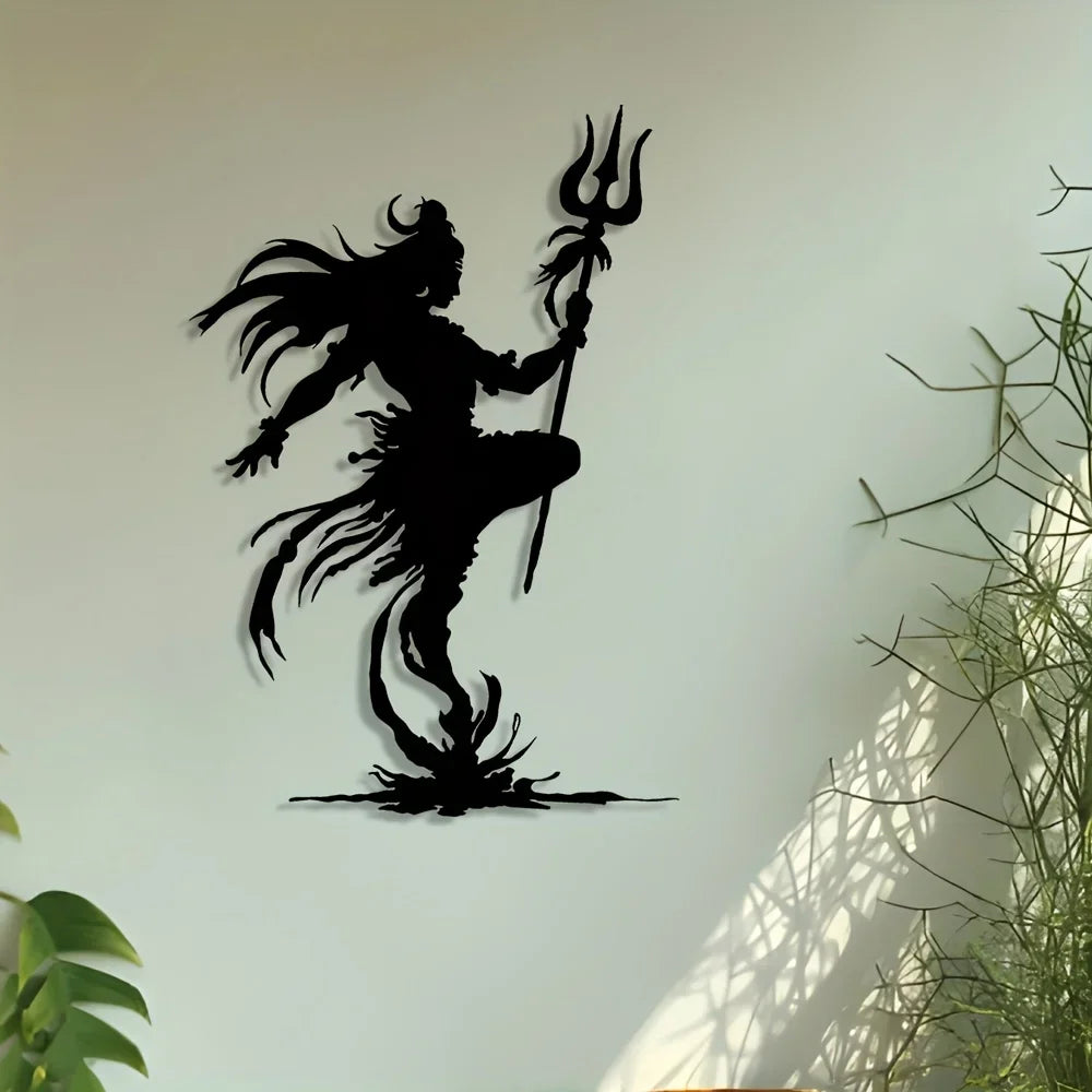 Shiva Nataraja Silhouette Metal Wall Art