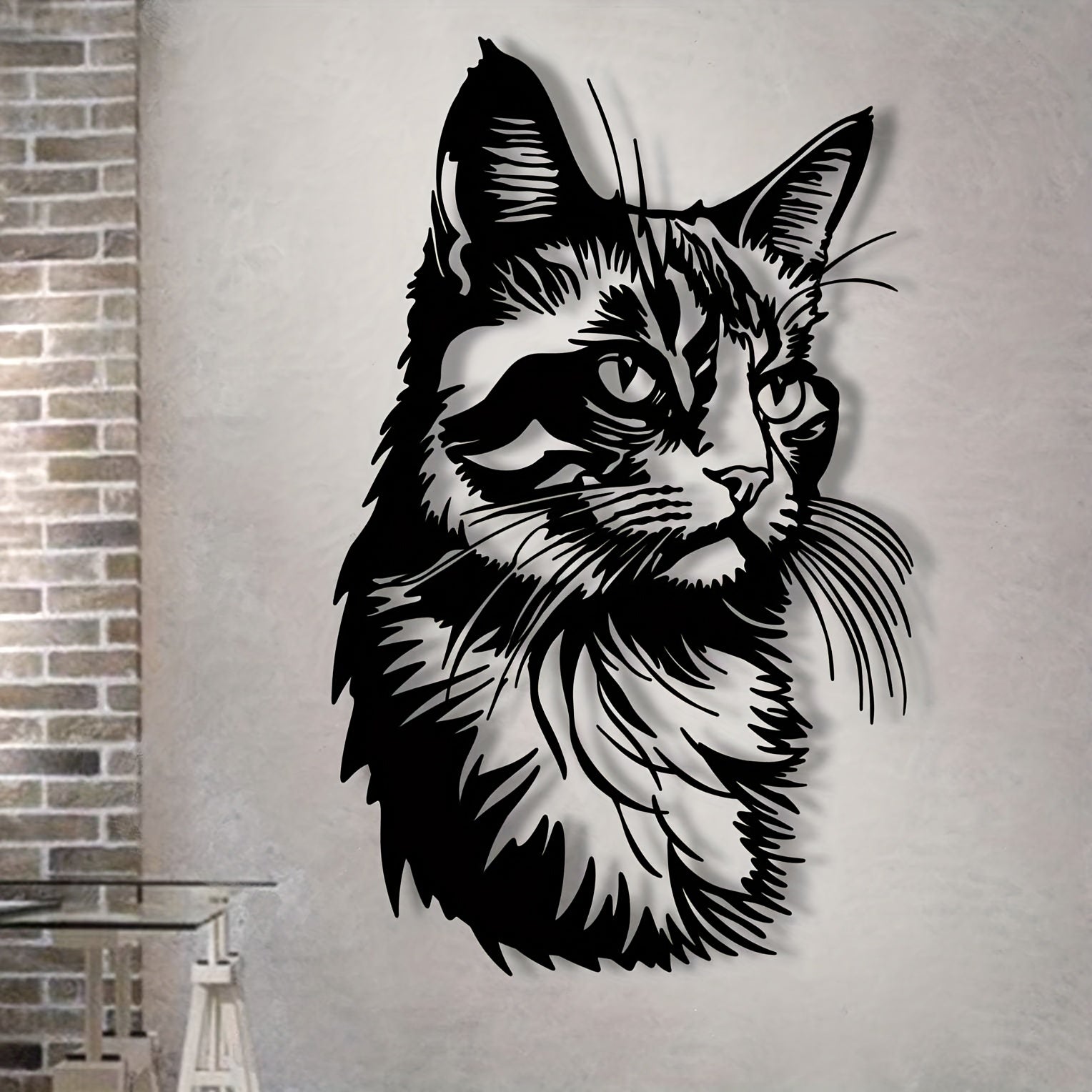 Majestic Cat Portrait Metal Wall Art