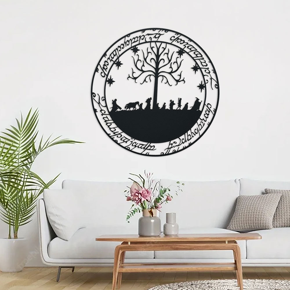 Fellowship Elven Runes Metal Wall Art
