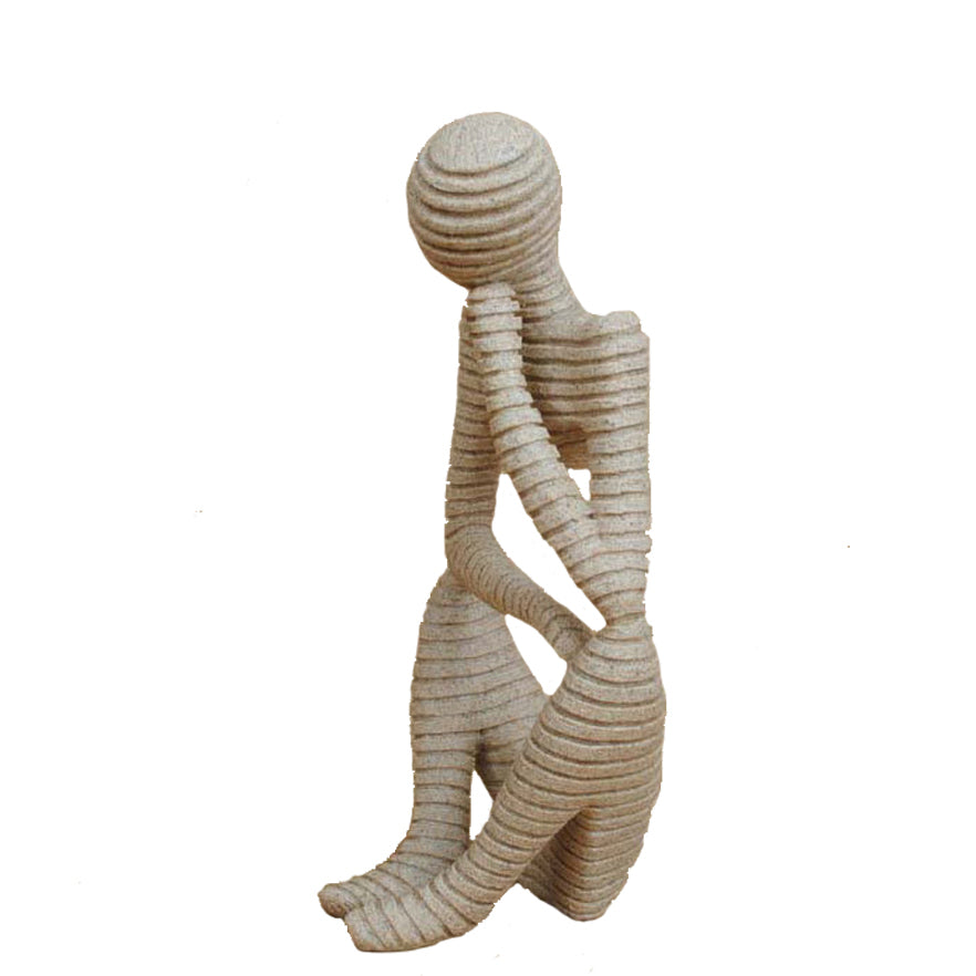 Abstract Thinking Figure Sculpture