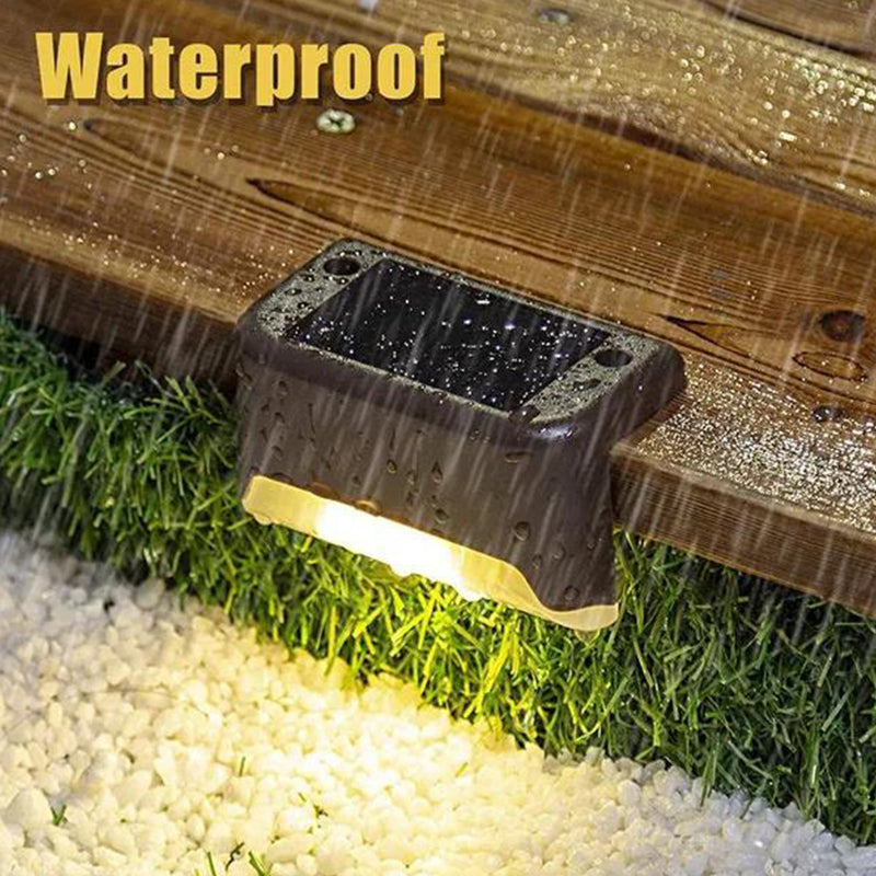 4 Pcs Solar LED Step Light Decoration