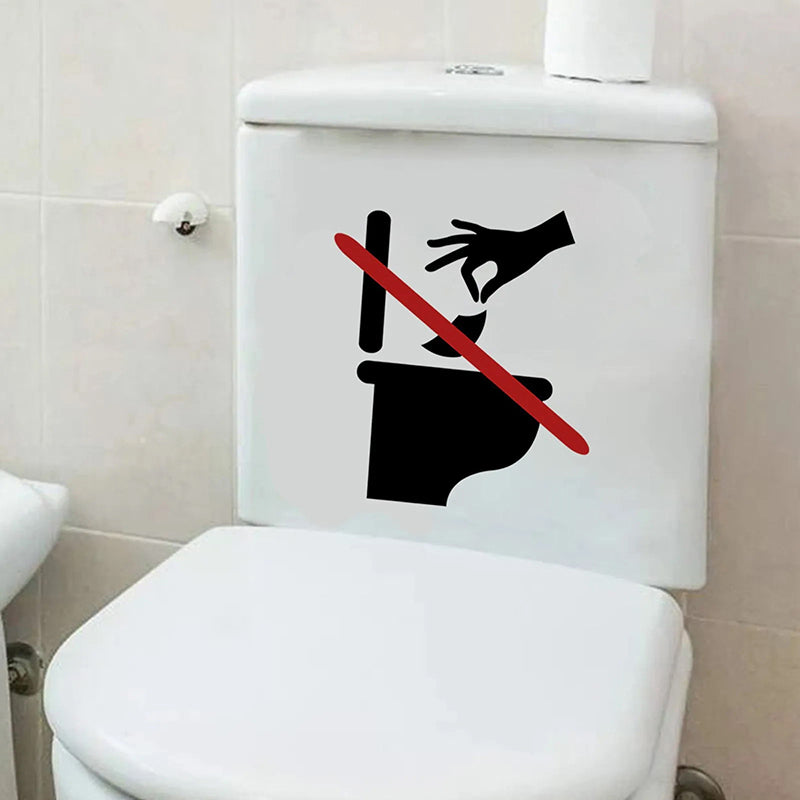 Do Not Throw Waste Toilet Warning Sticker