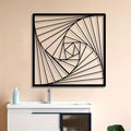 Geometric Spiral Metal Wall Art