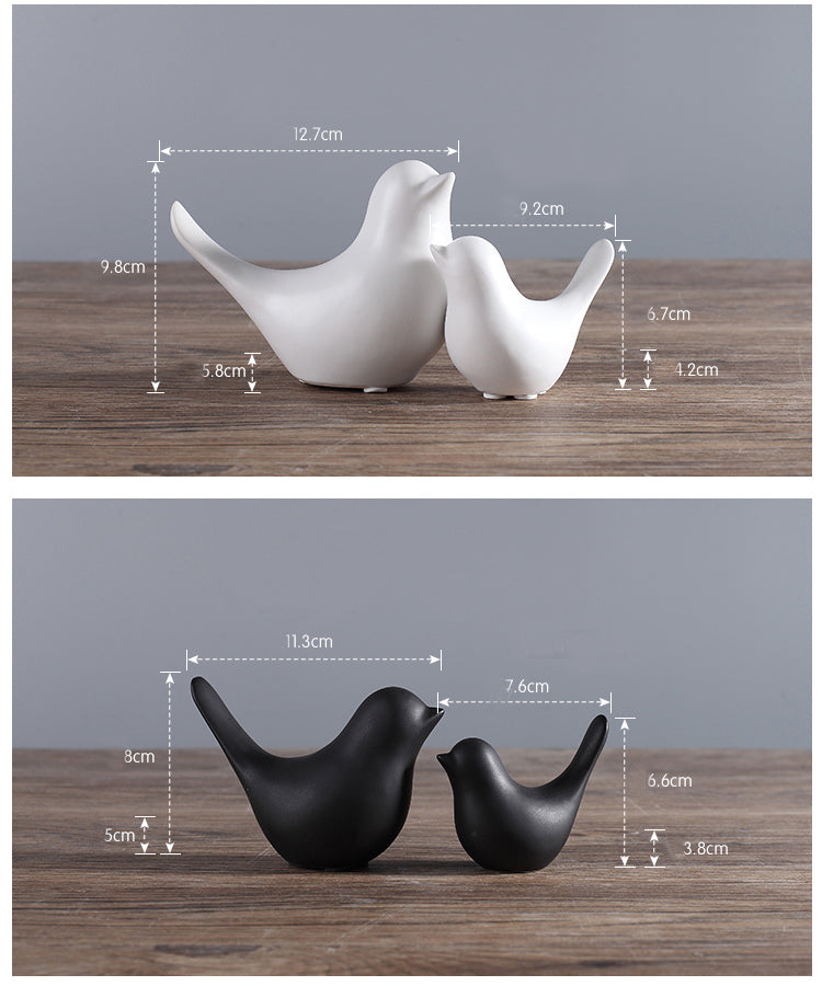 Cute Nordic Bird Family Ceramic
