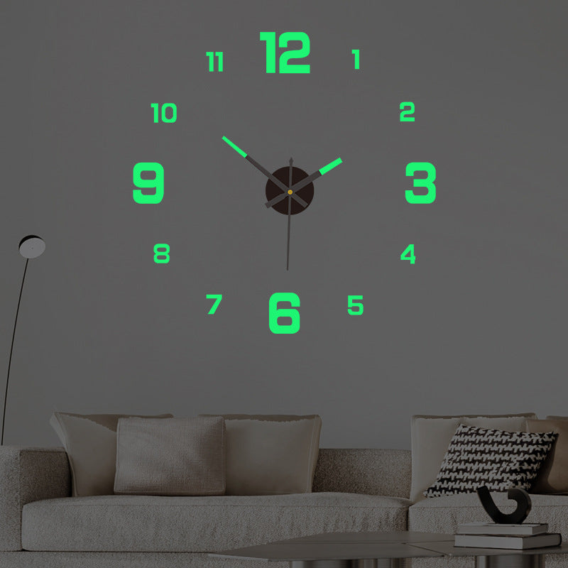 Frameless Glow-in-the-Dark DIY Wall Clock