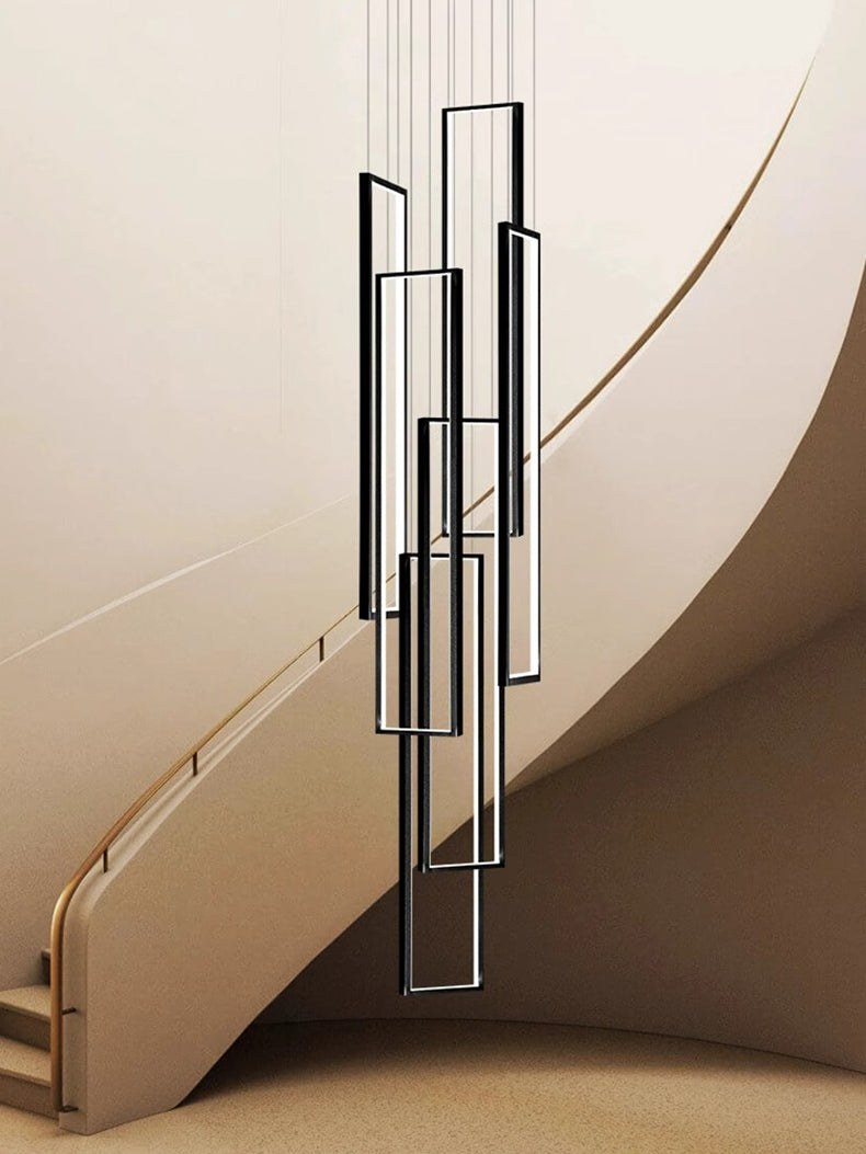 Nordic Staggered Rectangle LED Chandelier