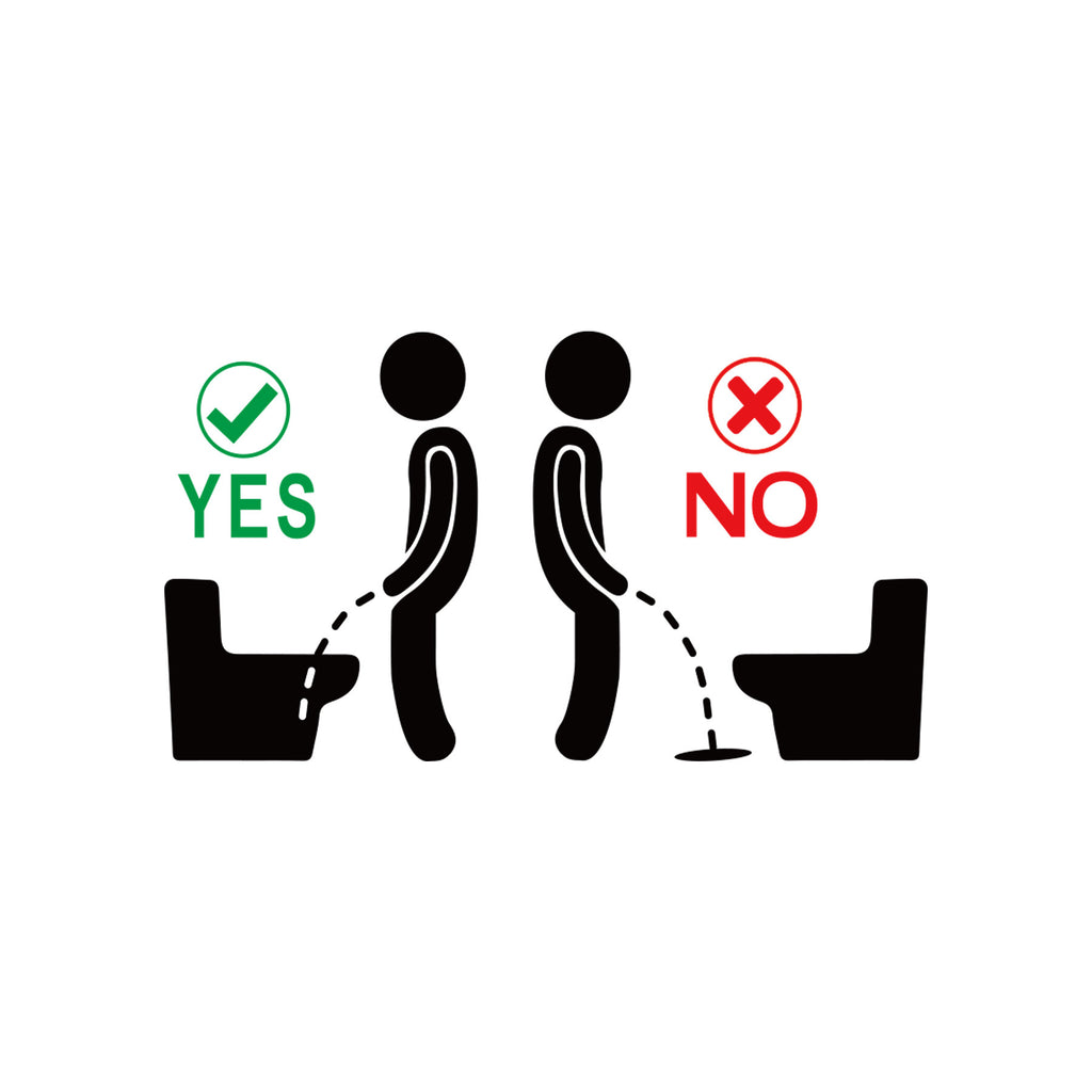 Toilet Seat Etiquette Instruction Sticker